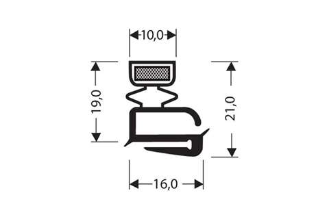 VLAKKE MAGNEETDICHTING - 2500MM/LNG INCLUSIEF MAGNEET C76