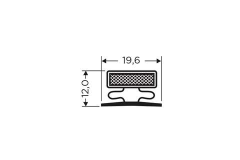 Profil plat avec aimant b72 - 2.55mtr/lng
