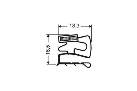 Profil plat avec aimant m25 - 2.5mtr/lng