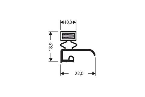 KRAALPROFIEL MET MAGNEET - 2550MM/LNG INCLUSIEF MAGNEET M25