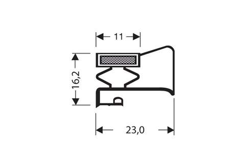 KRAALPROFIEL MET MAGNEET - 2550MM/LNG INCLUSIEF MAGNEET M18