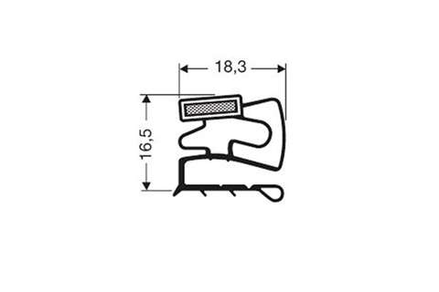 KRAALPROFIEL MET MAGNEET - 2500MM/LNG INCLUSIEF MAGNEET M25