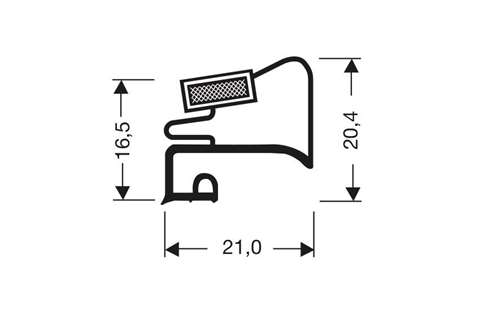 KRAALPROFIEL MET MAGNEET - 2550MM/LNG INCLUSIEF MAGNEET M25