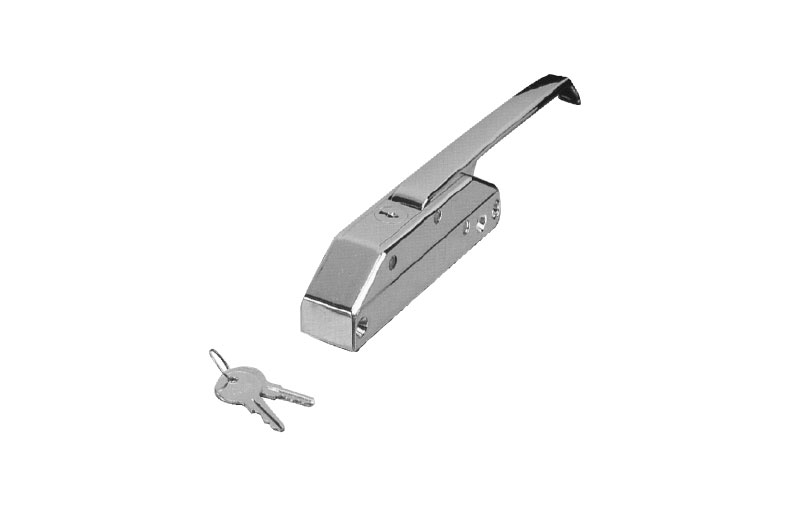 R35 loqueteau poignée plate, avec serrure - incl. nez 