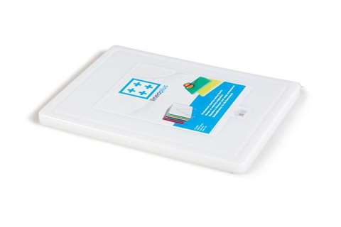 SNIJPLANK MET SAPGEUL 400X300X20 - WIT CLASSIC