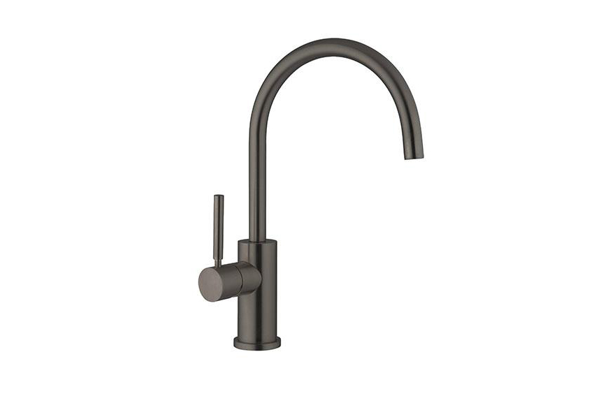 Cigno RVS ééngreepsmengkraan met gebogen uitloop 210 mm 