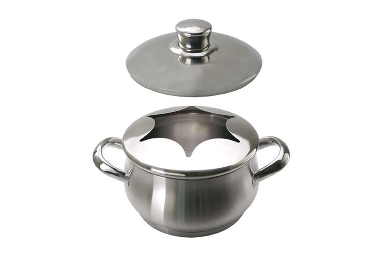 Caquelon inox pour fondue bourguignonne - + couvercle 