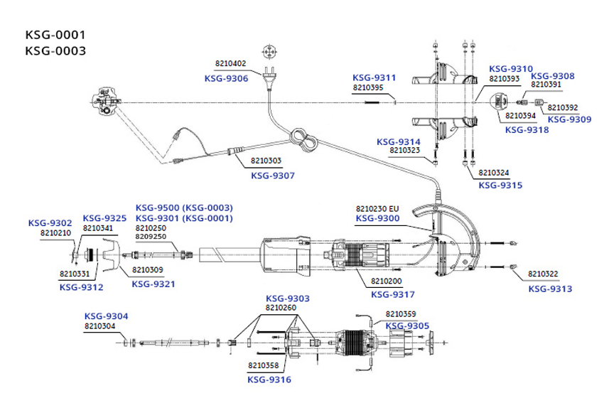 Drive shaft comlete - model ksg-0003 