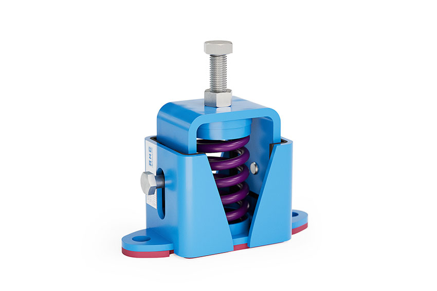 Amc Anti-seismische + Sylomer - 1 Feder - 193x90x128mm 