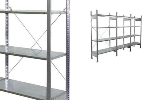 Set van 2 verzinkte langsverbinders en - 2 hoekverbindingen - 750mm