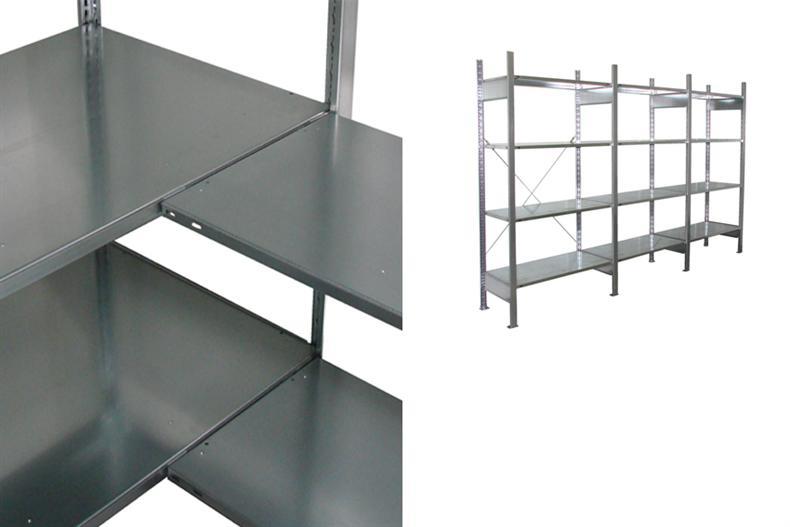 Set van 2 verzinkte langsverbinders en - 2 hoekverbindingen - 1000mm 