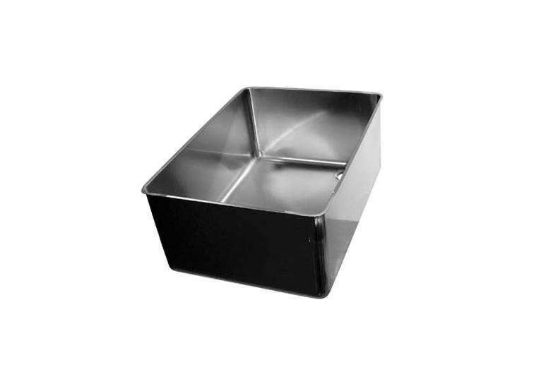 Cuve à souder 500x800x375mm - AISI304 - droite - sans trop-plein - R40 