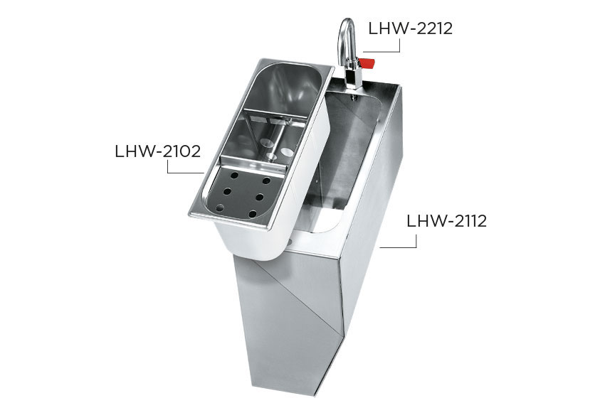 Ss utensilwasher for vpcarenato - 1 hole below 
