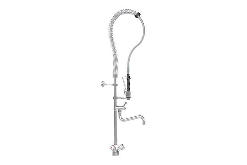 Douchette monotrou a-line mont. sr table - avec robinet intermed. 1/4 tour 