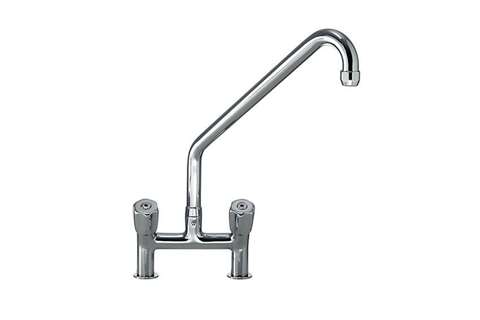 Dubbelgats hoog debiet mengkraan a-line - tafelmodel - 2 draaiknoppen - 250mm