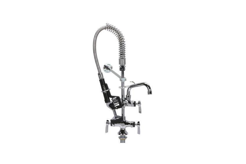 Mono-hole mini pre-flush table model - incl. 1/4 turn interm. faucet 