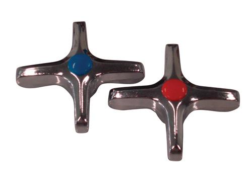 1 Paar Zamak Sternförmige Knöpfe - (kalt+warm) 