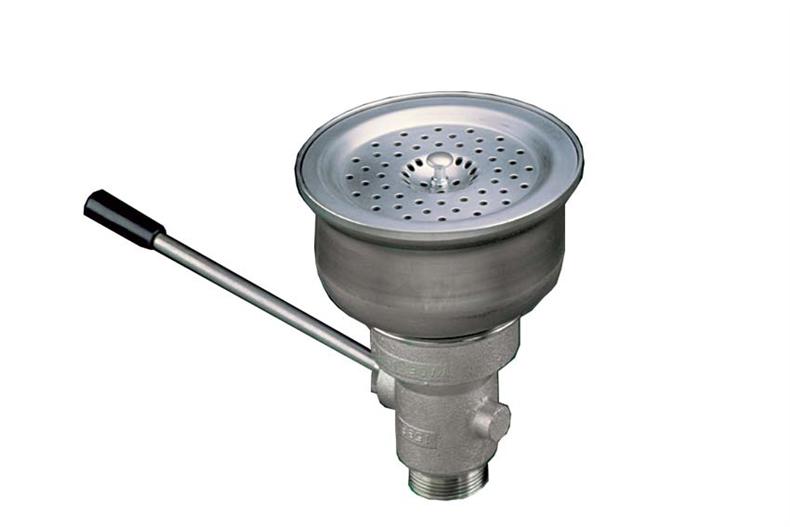 Ablventil 1 1/2' mit Korb - Hebel Gerade 