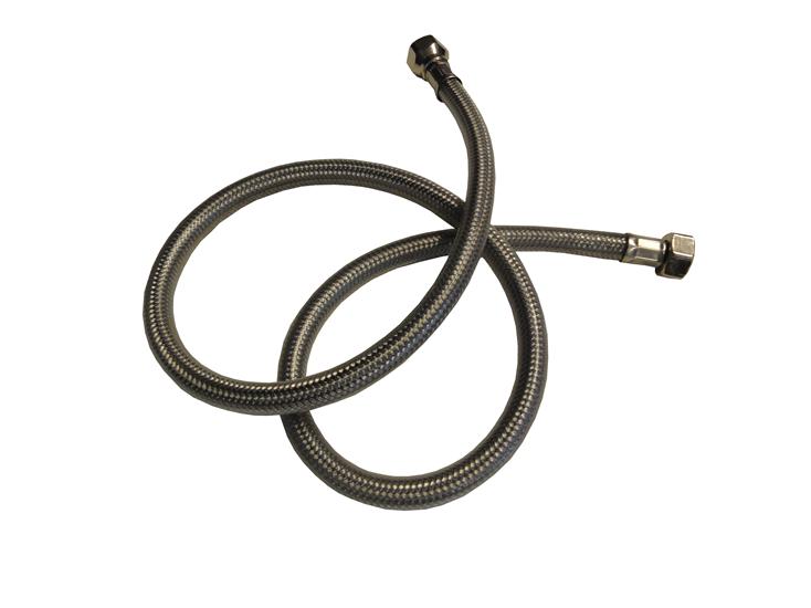 Edelstahlschlauch 1/2' Weib. - 1100mm - mit Kunststoff-design-ummantelung 