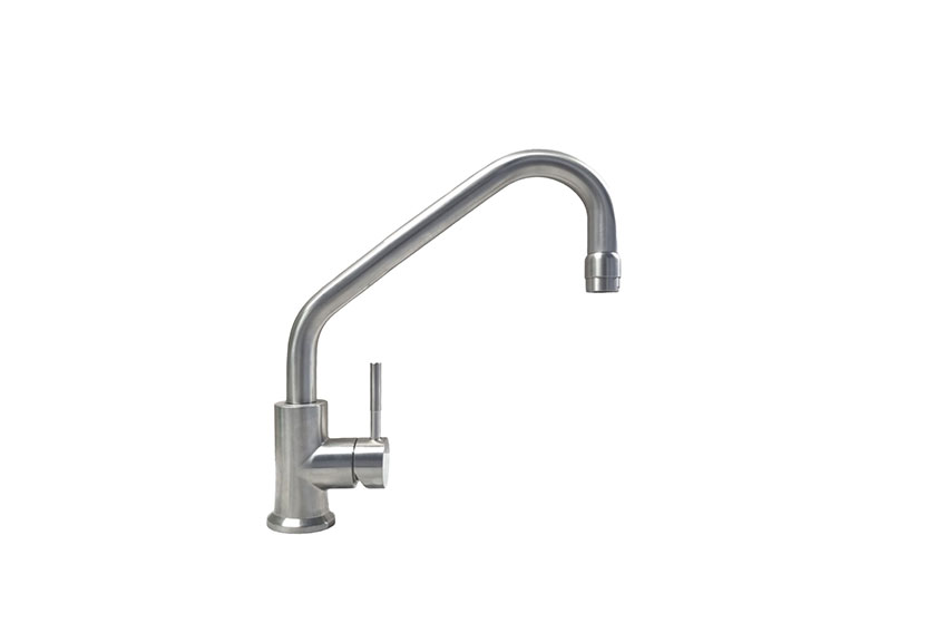 Inoxo 250 stainless steel single lever mixer with spout 250 mm 