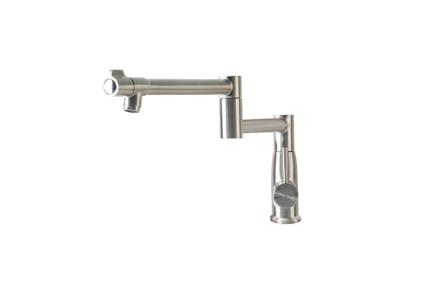 Inoxo CG stainless steel single-lever tap with swivel spout up to 550 mm - frontal handle 