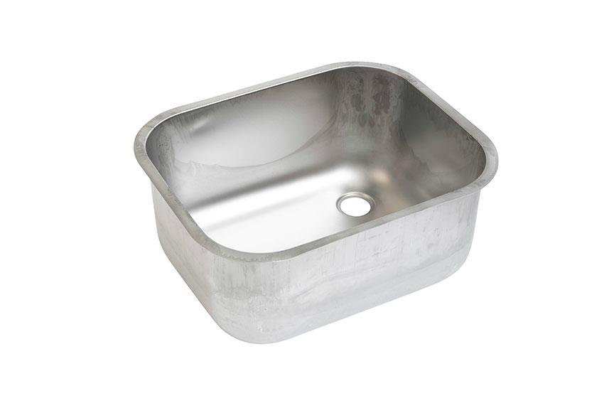 Cuve à souder 400x500x250mm - AISI316 - gauche - sans trop-plein 