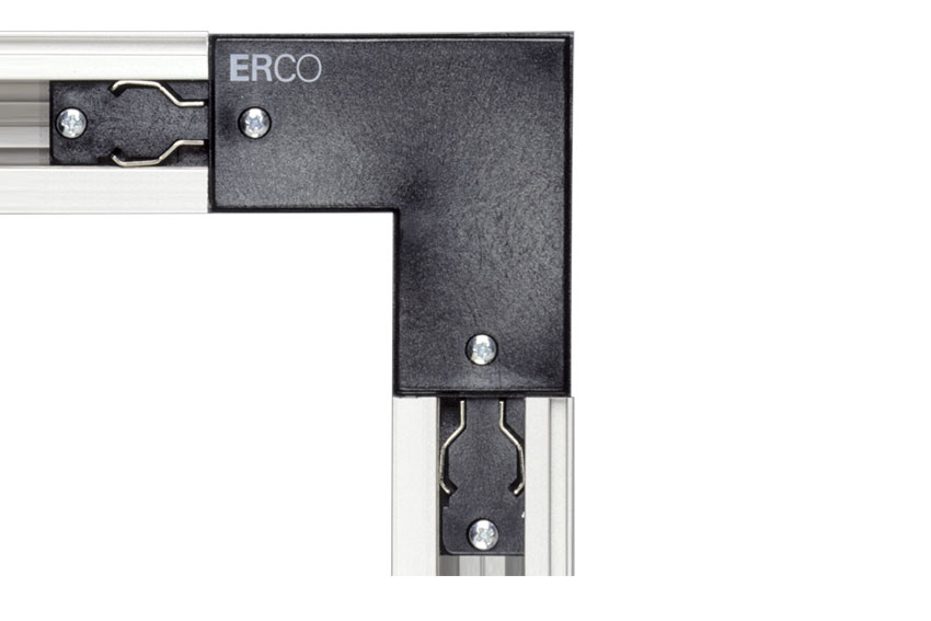 Erco track raccord d'angle - mise à la - terre exter. - pr lampes chauff linum 