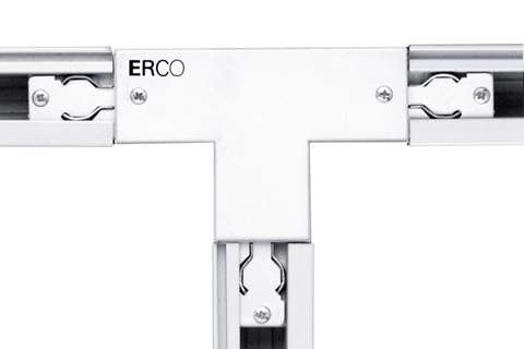 Erco track t-joint - earthing left - for linum heating lamps