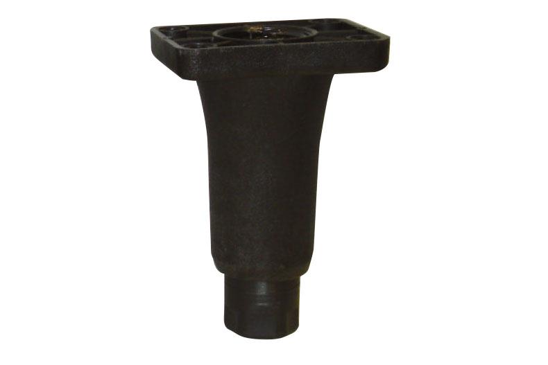 Pied réglable mat. synth. noir - 150mmh - fixation 102x80mm 