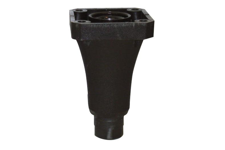 Pied réglable mat. synth. noir - 150mmh - réglage 70mm - fixation 95x95mm 