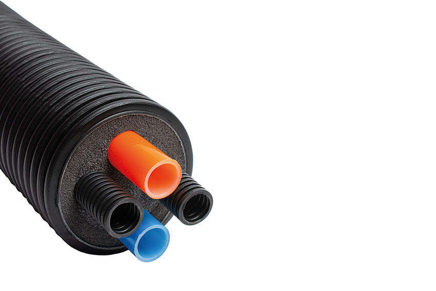 Tuyau de chantier isolé hp 140mm - 2x32mm pe-x + 2x25mm elektra 