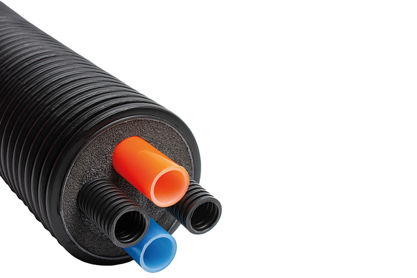 Tuyau de chantier isolé hp 160mm - 2x40mm pe-x + 2x32mm elektra 