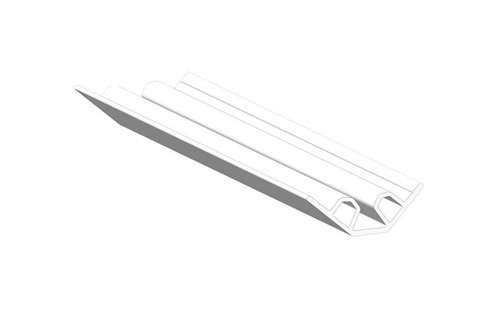PVC CLIPSPROFIEL VROUWELIJK - 30 X 30 MM GRIJS - 3MTR/LNG