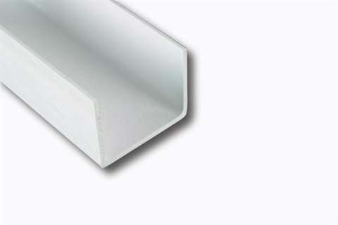 RECHT U-PROFIEL COMPOSIET 4MTR/LNG - 80 X 50 X 3 MM ±RAL9010