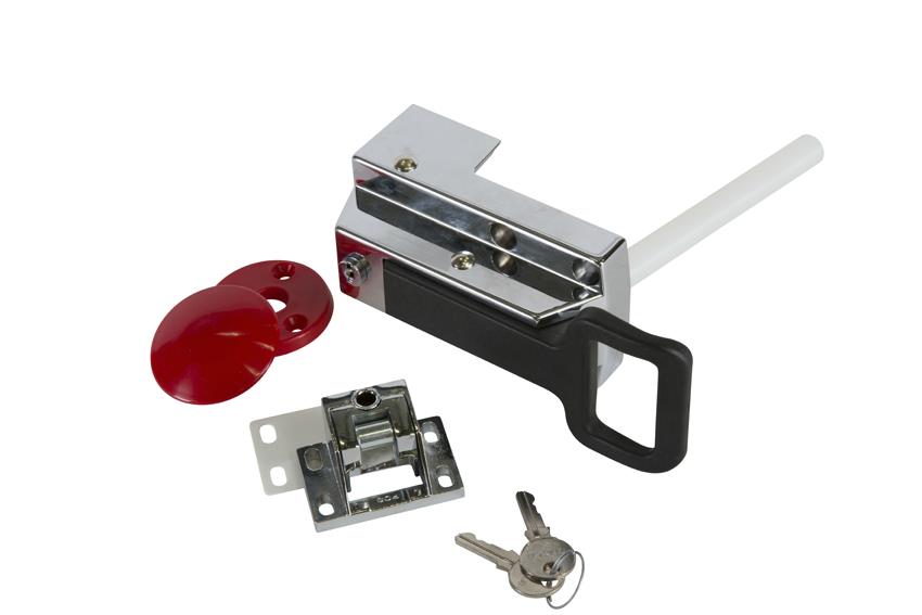 2213 serrure un point avec cylindre, incl. ouvre-intérieur et nez 