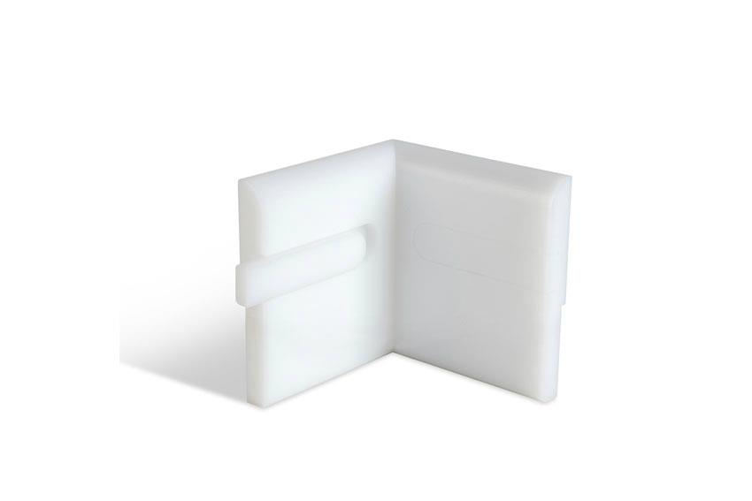 Binnenhoek voor PPE-2102 - 100x15mm - met inzetprofiel - 100x100mm - incl. inzetstuk PPE-9002 