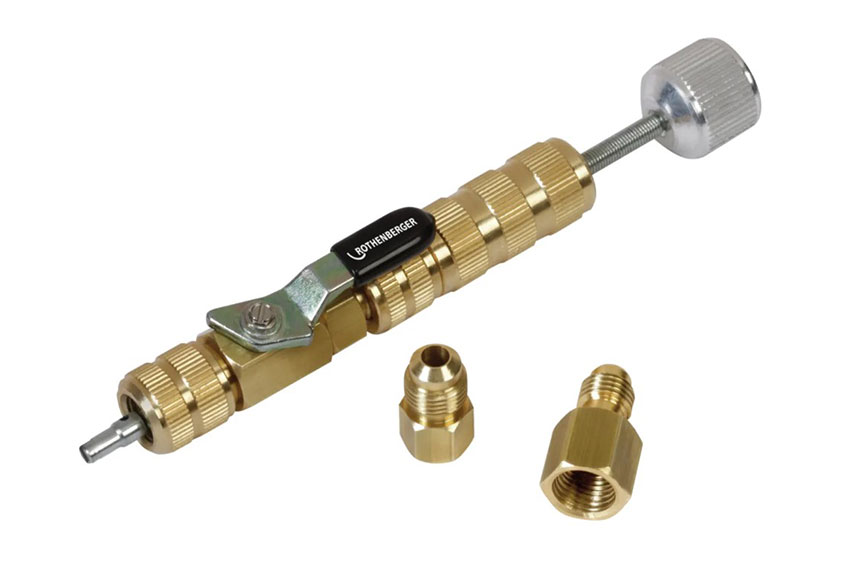 Outil pour vannes schrader - en boîte plastisque - 1/4' + 5/16' adapt 