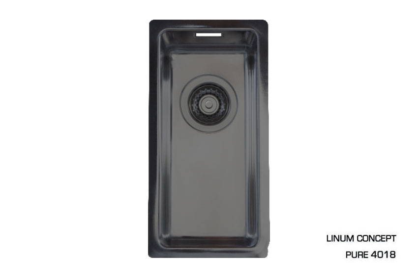 Spoelbak 180x400x140mm R15 - gepolijst - afvoer achter 115/88 -incl accessoires 