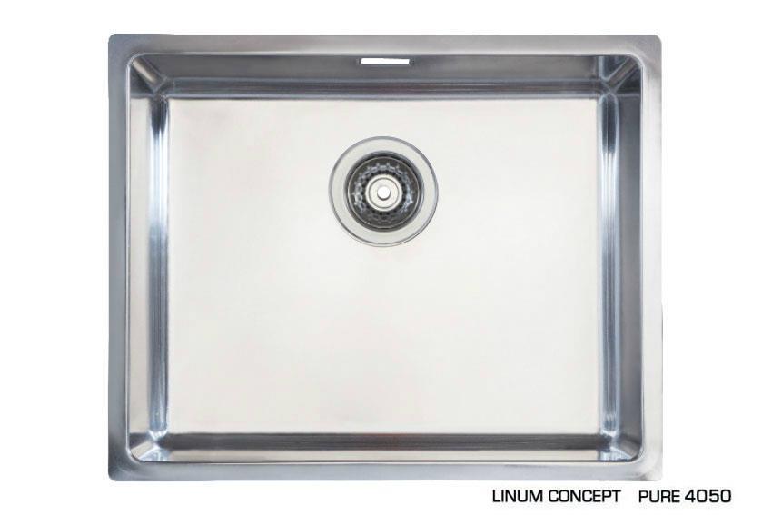 Sink 500x400x200mm r15 - polished - 115/88 drain - accessories incl. 