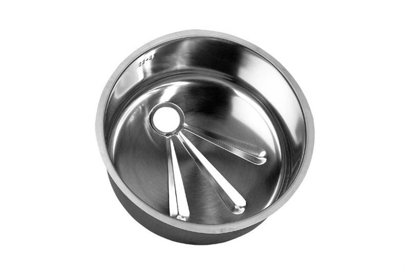 Vr42 round sink-to insert ø420mm - incl. waste pipe with overflow sr6 