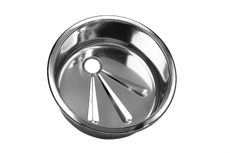 Vri42 round surface-mounted sink ø420mm - incl. waste pipe with overflow sr6 
