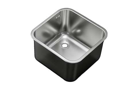 Vdi404030MFS opbouwspoelbak 400x400x300mm - links met overloop