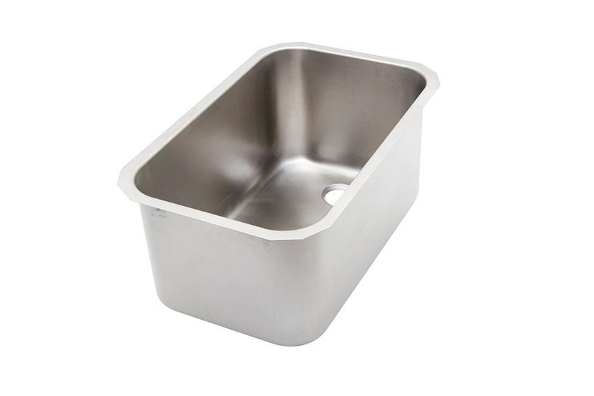 Ve3420-2d Einschweißspülwanne 400x340x200mm - Abfluss rechts - Ohne Überlaufrinne 