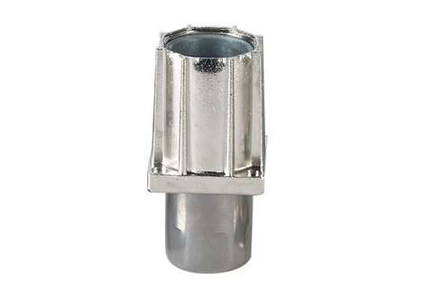 INBUISVOET 40X40 MM - ZAMAK VERNIKKELD + RVS DRAAISTUK
