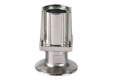 Inbuisvoet 40x40mm - zamac vernikkeld - flens