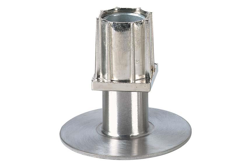 Adjustable feet 40x40mm - flange ø90mm - zamac nickel plated 