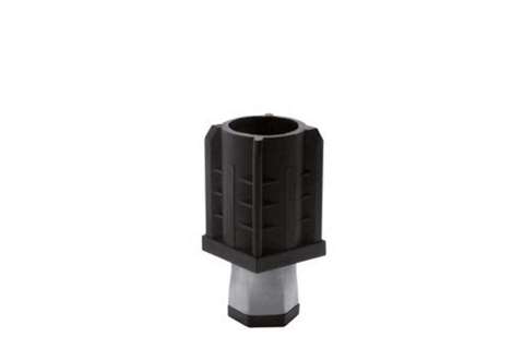 Inbuisvoet 40x40mm - buisdikte 1mm - 'kort model' 31-68mm - kunststof