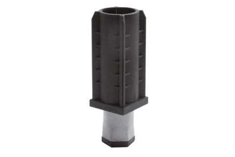 INBUISVOET KUNSTSTOF ZWART 40X40 MM BUISDIKTE : 1 MM