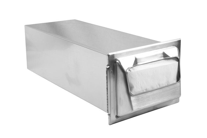 Distributeur de serviettes à encastrer - inox (mat)- pli mini 