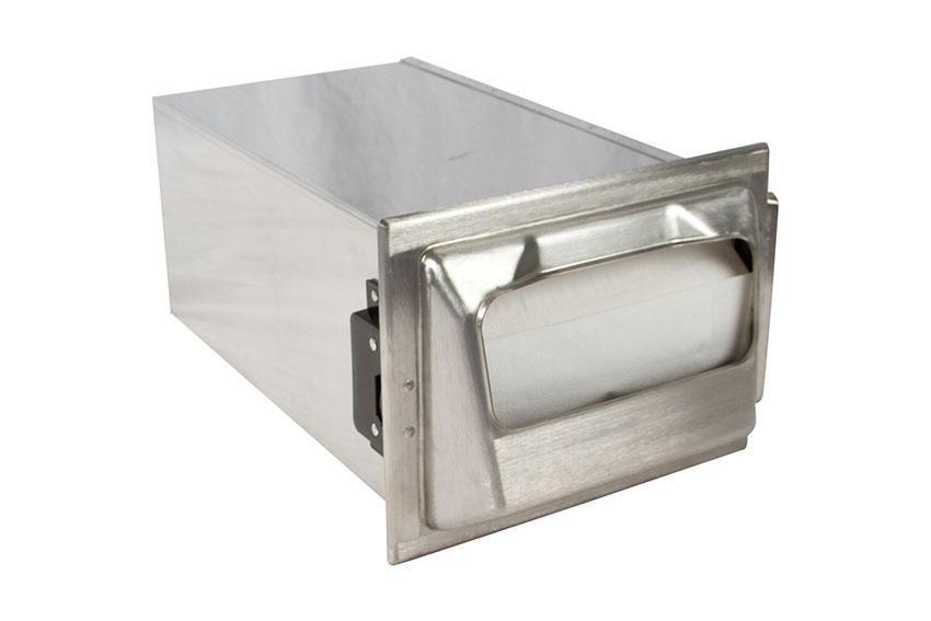 Distributeur de serviettes à encastrer - pli mini - chrome mat 